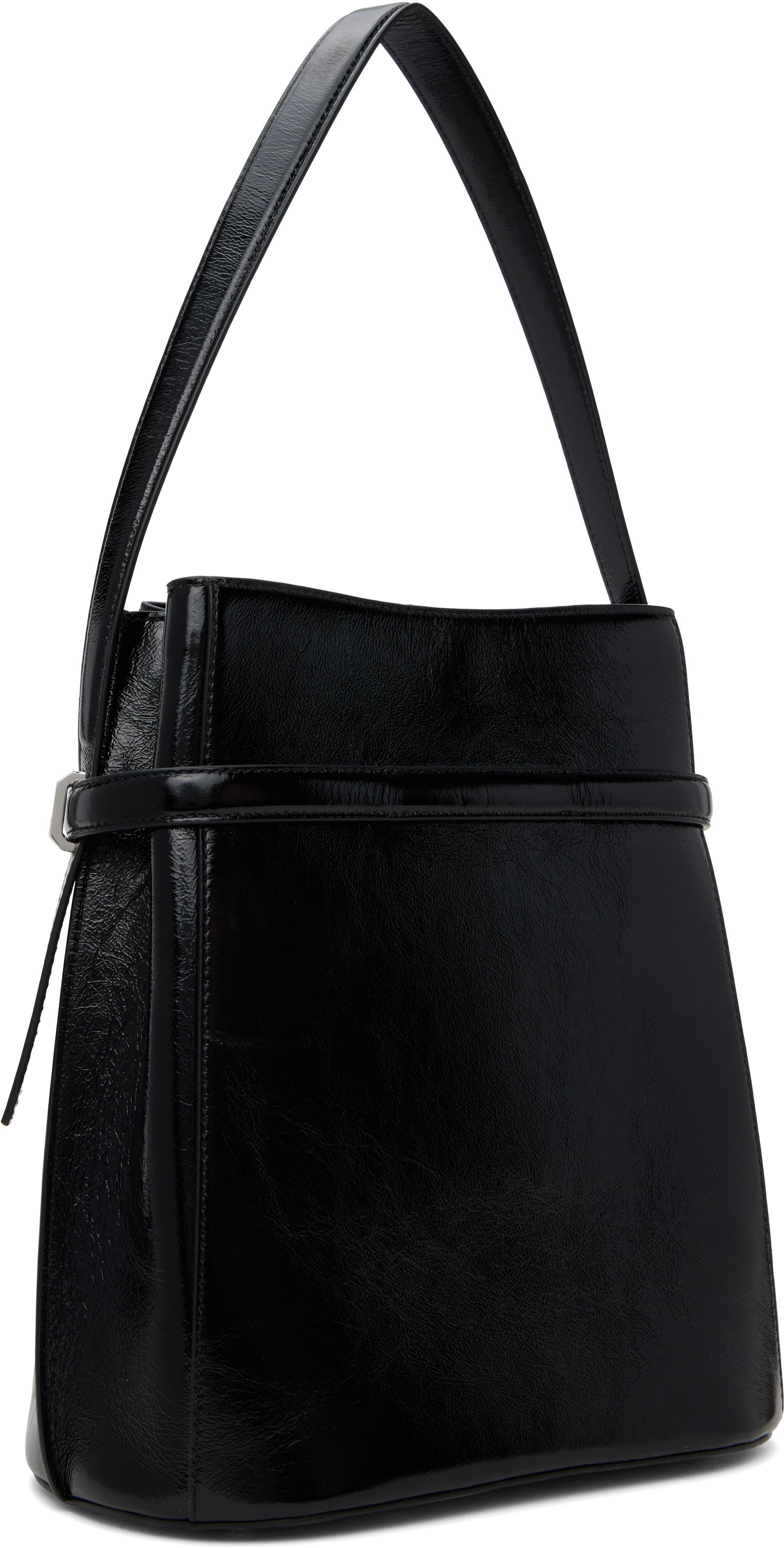 Totême Belted Naplack Leather Bucket Bag