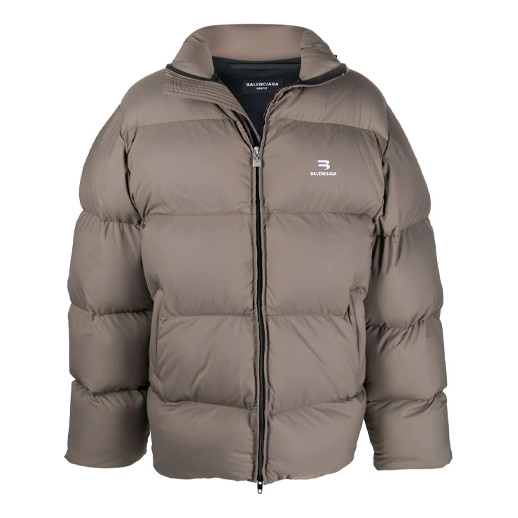 Prešívaná bunda Balenciaga Balenciaga Sporty B Puffer Jacket Šedá | 681440TJO032122