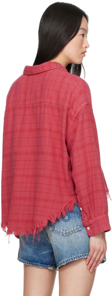 Košeľa R13 R13 Drop Neck Cropped Shirt Červená | R13WR150-R505B, 2
