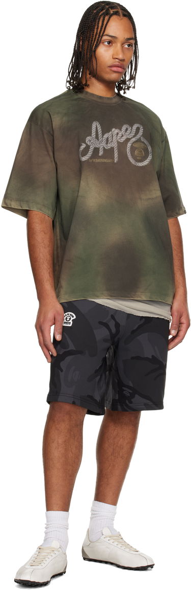 Šortky AAPE by A Bathing Ape 'AAPENOW' Moonface Logo Camouflage Sweat Shorts Šedá | AAPSPMC601XBNBKZ, 3