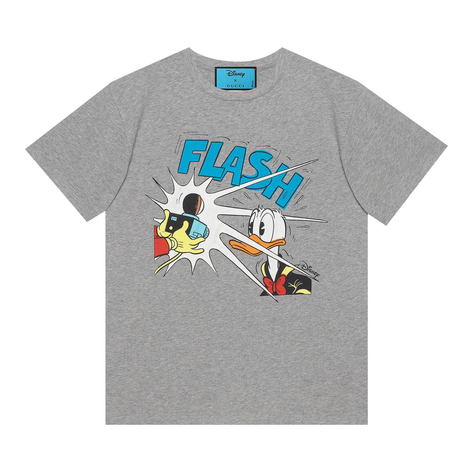 Tričko Gucci x Disney Donald Duck Print T-Shirt Šedá | 548334 XJDAE 1230, 1