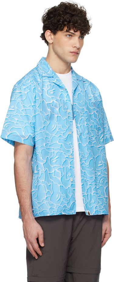 Košeľa BAPE Camouflage Print Shirt Modrá | 001SRK701001F, 1