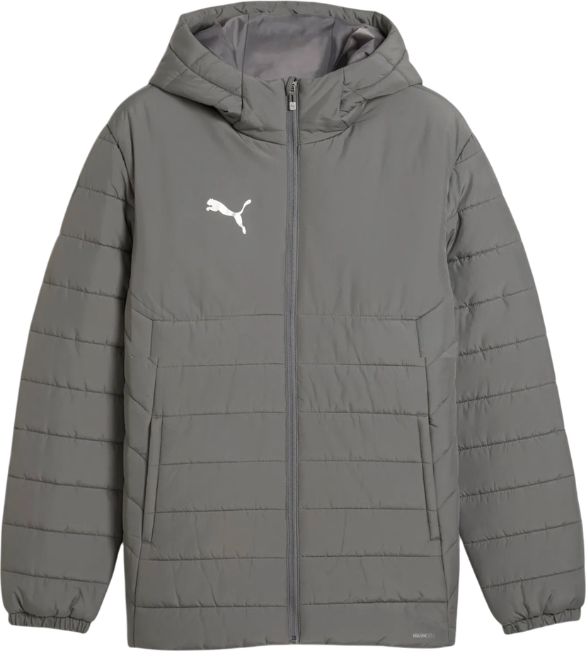 Prešívaná bunda Puma teamAdiitions Padded Hooded Jacket Šedá | 659795-13