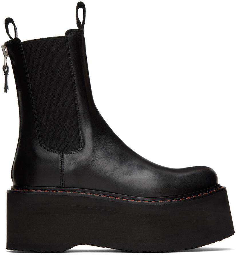 Oblečenie R13 R13 Double Stack Platform Chelsea Boots Čierna | R13S0245-001
