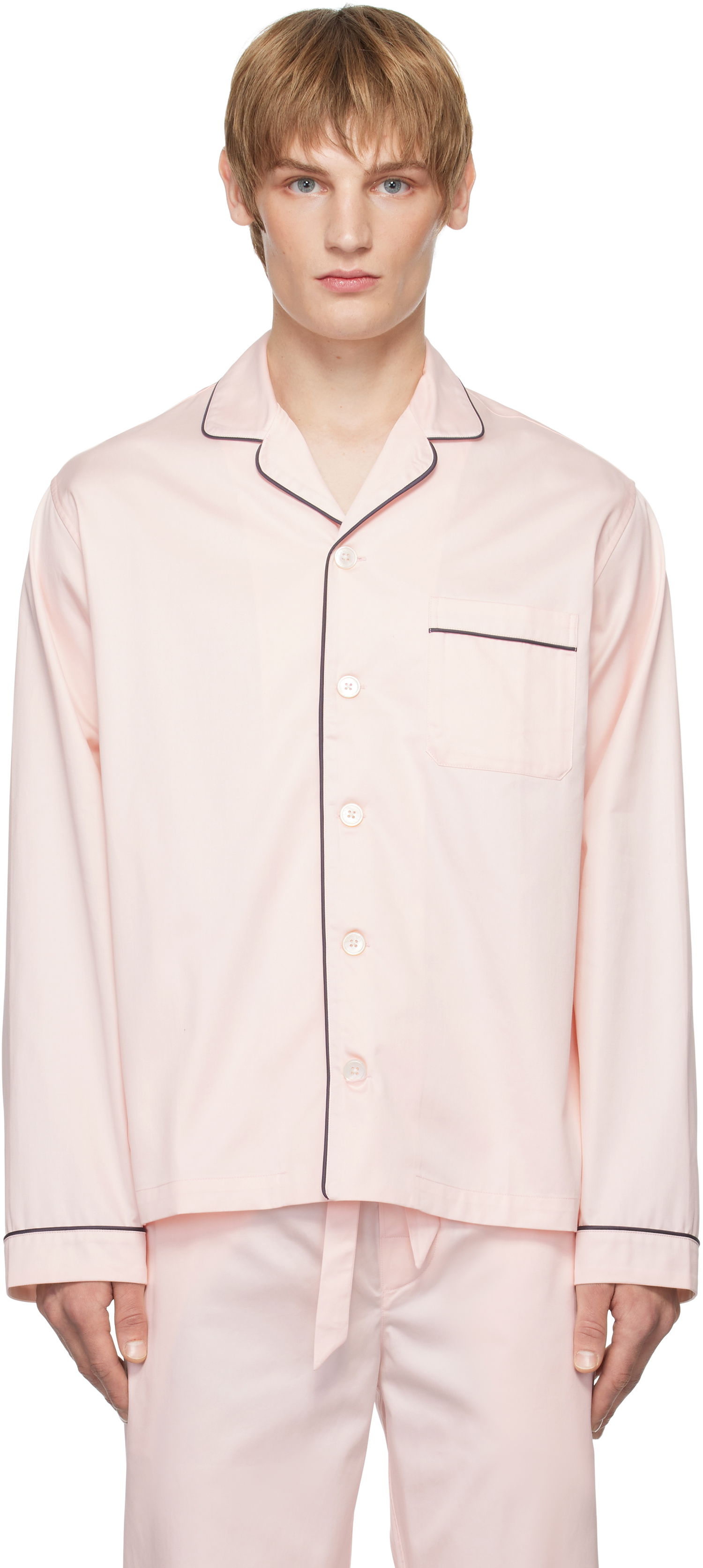 Pyžamo TEKLA Sateen Long-Sleeved Pyjama Ružová | SWT-PIN, 0