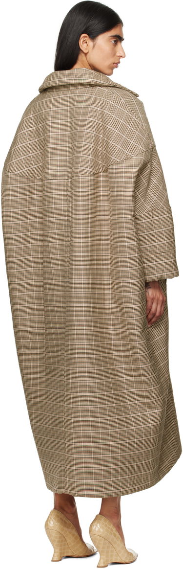Kabáty Dries Van Noten Dries Van Noten Long Plaid Coat Hnedá | 242-010211-9352, 2
