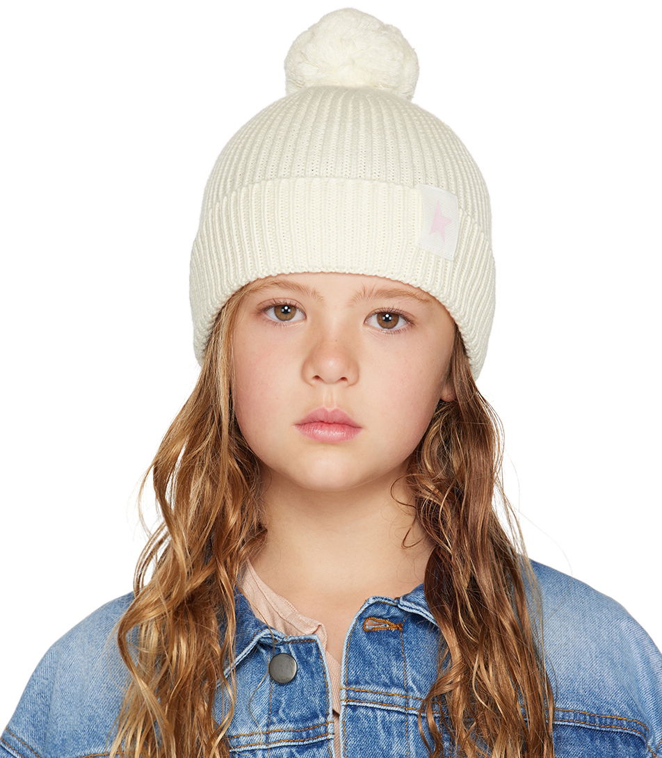 Kulicha Golden Goose Golden Goose Kids Pom Pom Beanie Biela | GKP01294.P000936.20103, 0