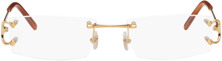 Slnečné okuliare Cartier Rectangular Glasses With Gold Trim Hnedá | CT0092O-001, 0