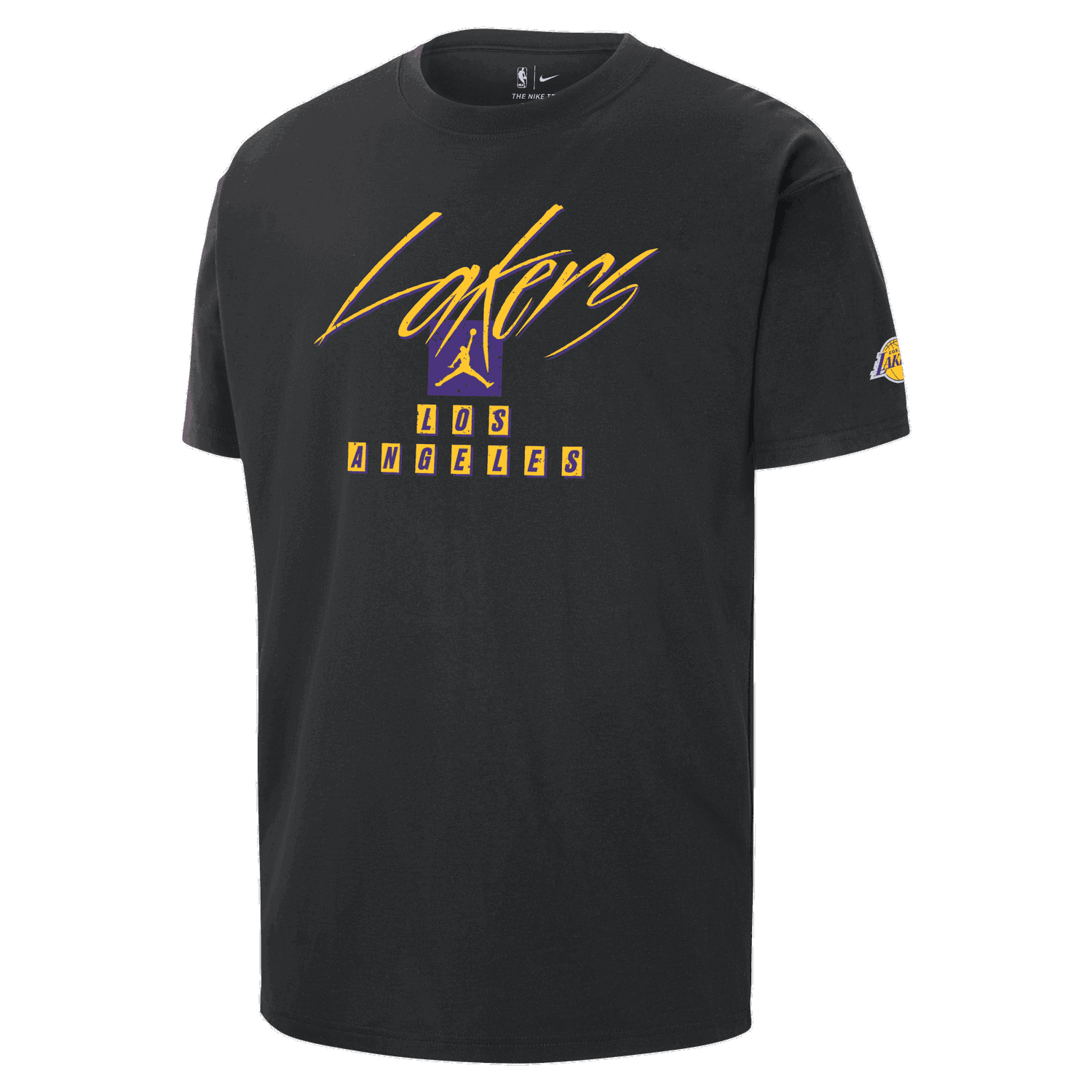 Tričko Jordan Los Angeles Lakers Courtside Statement Edition NBA Max90 T-Shirt Čierna | FN1069-010, 0