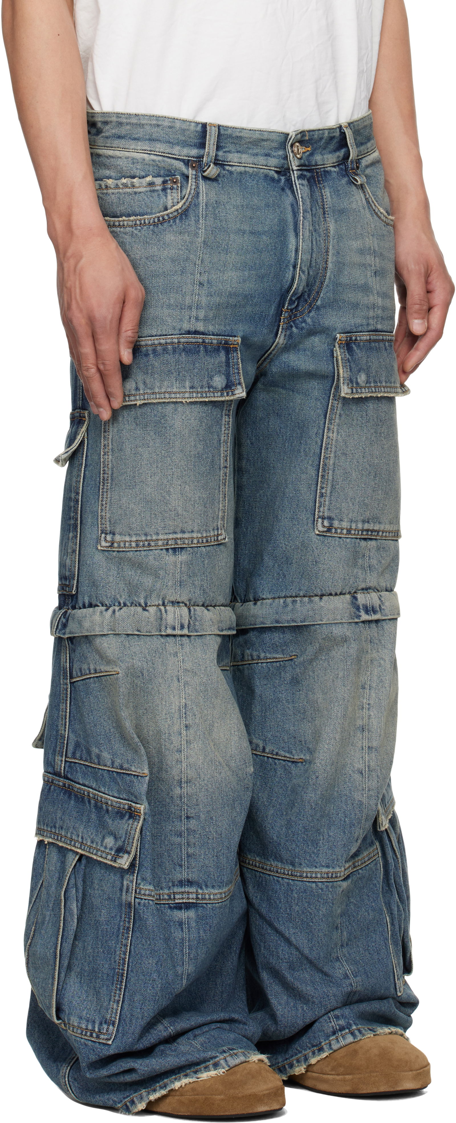 Džínsy Balenciaga Balenciaga Flared Cargo Jeans 783694THW25