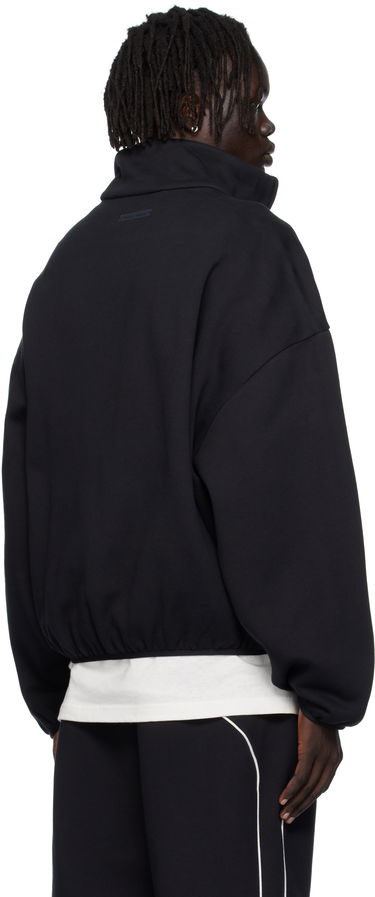 Bunda Fear of God ESSENTIALS Modern Fit Fleece Track Jacket Čierna | 202SP256890F, 2