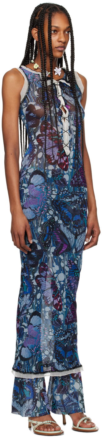 Šaty Jean Paul Gaultier 'The Butterfly' Maxi Dress by Modrá | 24/25-F-RO092-T545-5090, 1