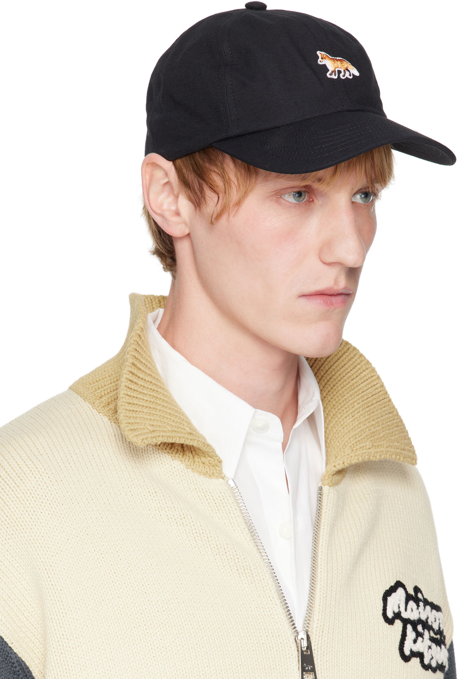 Šiltovka MAISON KITSUNÉ Maison Kitsuné Baby Fox Baseball Cap Čierna | OW06109WB0026, 1
