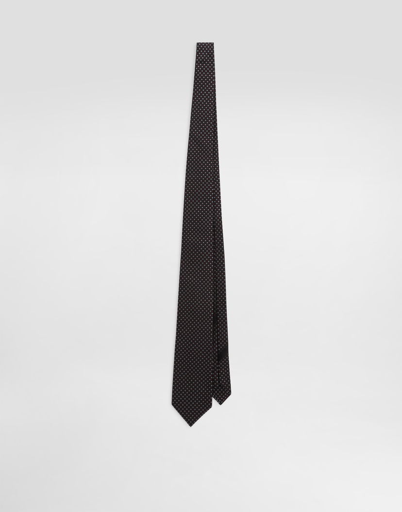 Doplnky Dolce & Gabbana Dolce & Gabbana Micro-Design Jacquard Tie Čierna | GT147EG0JSBN1283