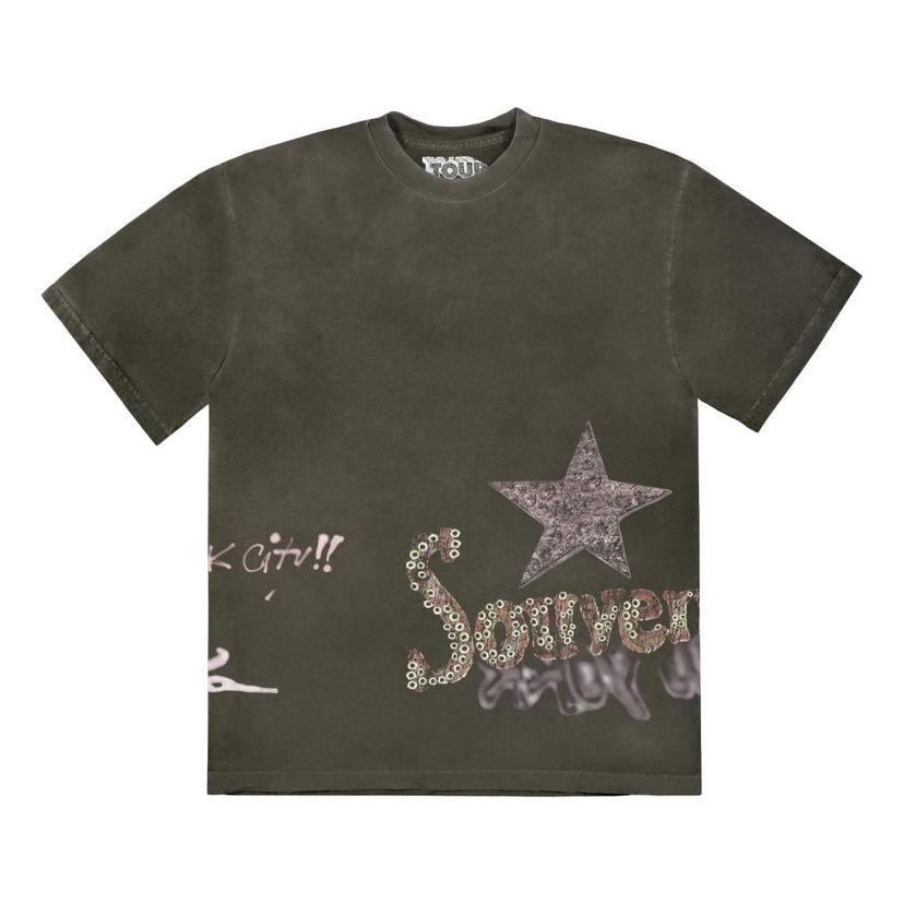 Tričko Cactus Jack by Travis Scott Travis Scott Utopia Souvenir Graphic Tee Zelené | TSCM-SS32
