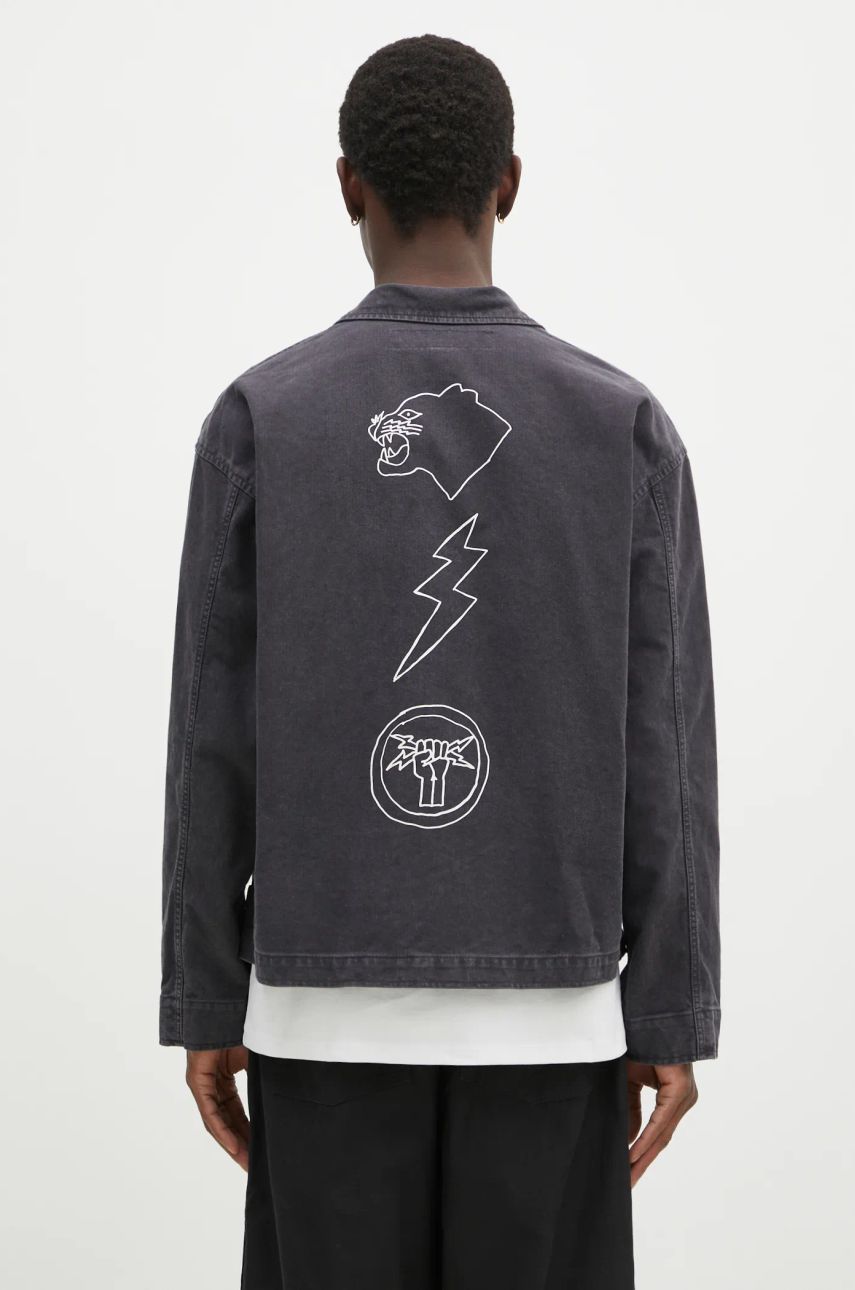 Bunda Neighborhood NEIGHBORHOOD Embroidered Cotton Jacket Čierna | 242AQNH.JKM02, 0