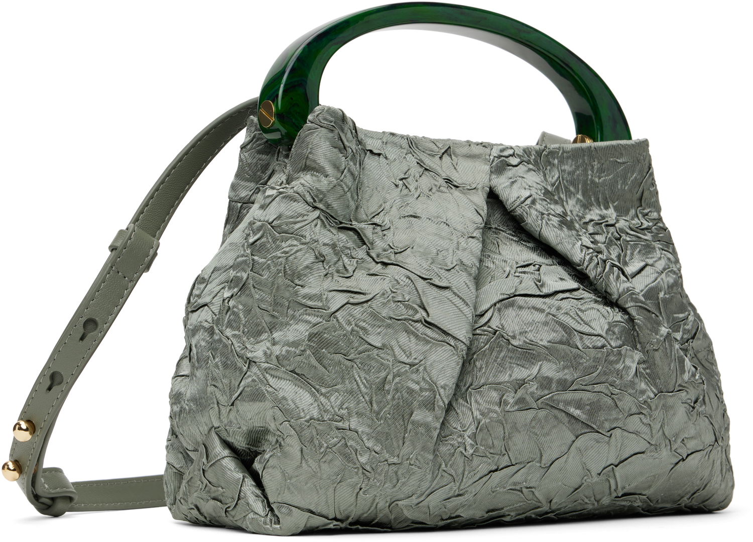 Kabelka Dries Van Noten Dries Van Noten Small Folded Crushed Bag Zelené | 251-011524-1428, 1