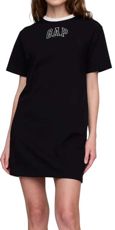 Šaty GAP T-Shirt Dress Logo Americana Čierna | 727440-05, 0
