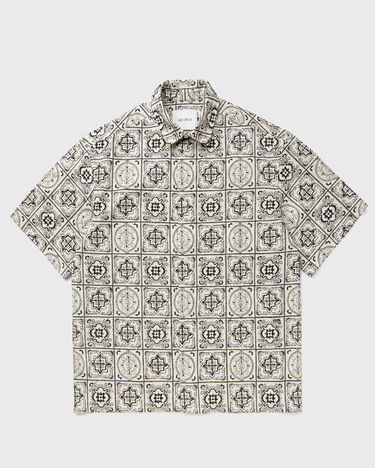Košeľa Les Deux Larry AOE Tile Short Sleeve Shirt Béžová | 1000111-215, 2