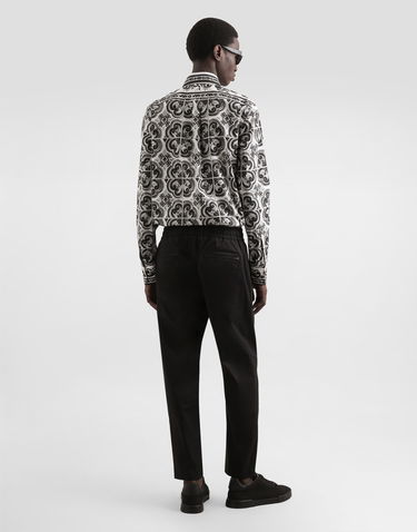 Košeľa Dolce & Gabbana Dolce & Gabbana Majolica Print Poplin Martini Shirt Rôznofarebný | G5MM4THH5EMIU3TN, 2
