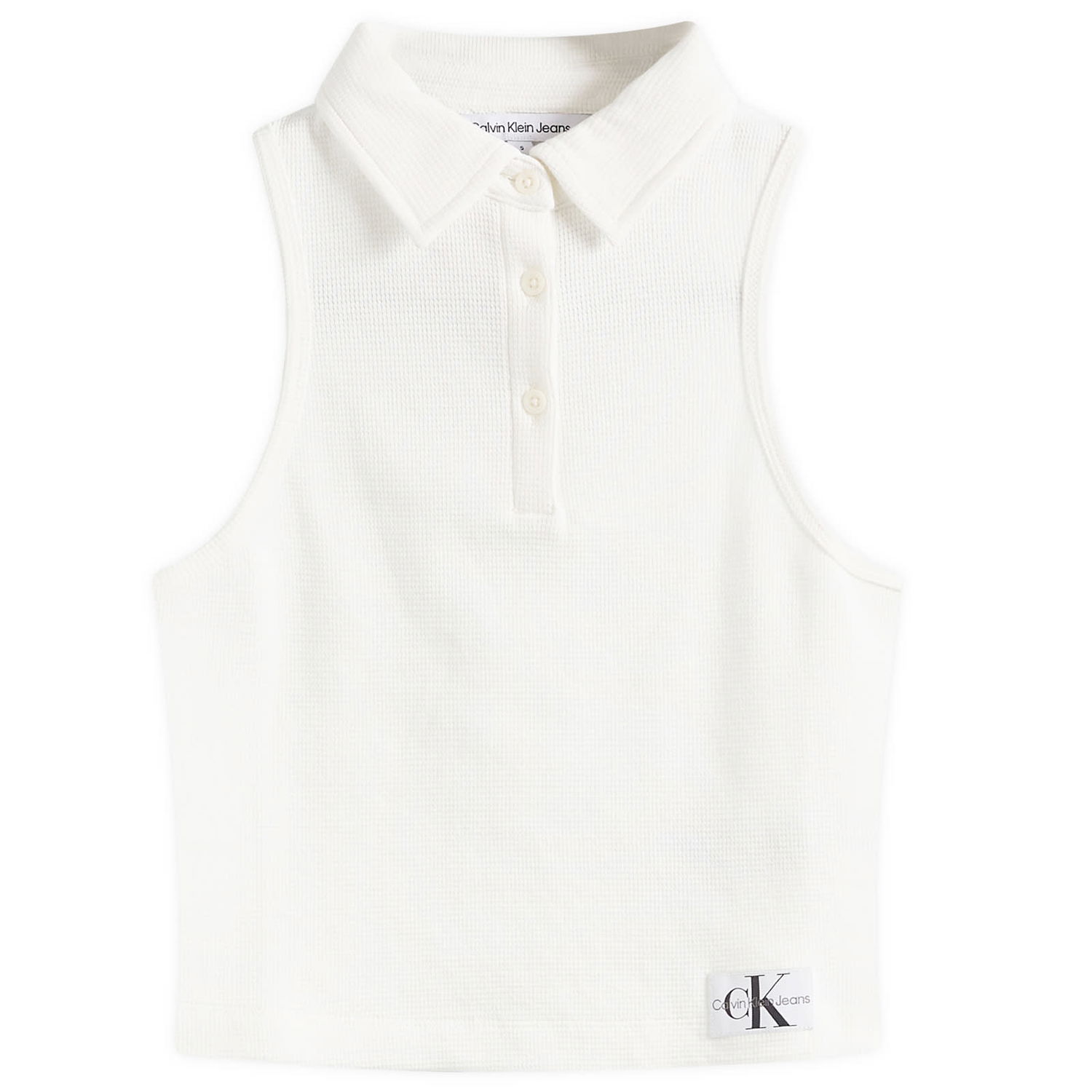 Tielko CALVIN KLEIN Waffle Polo Top Biela | J20J2234170IN, 0