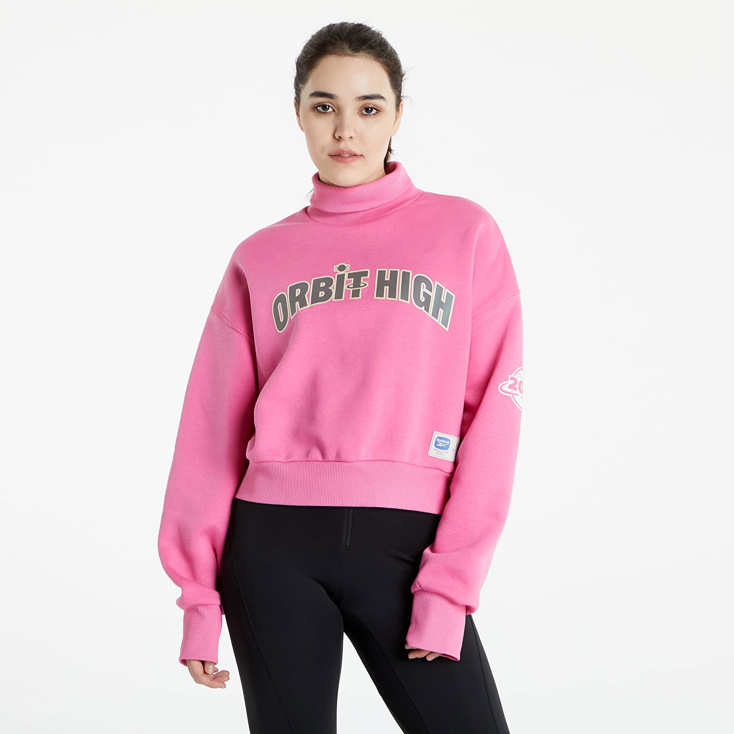 Mikina Reebok The Jetsons x The Flintstones Orbit High Cozy Crewneck Ružová | HD5223, 0