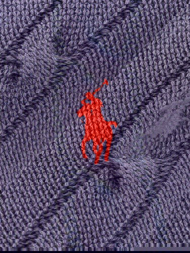 Polo tričko Polo by Ralph Lauren Women's Cable-Knit Polo Shirt by Polo Ralph Lauren Fialová | 211943010002, 2