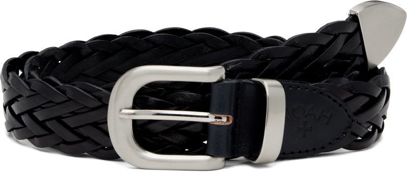 Opasok Noah Noah Braided Leather Belt Čierna | A291FW24BLK