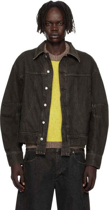 Bunda Eckhaus Latta Eckhaus Latta 'El Jacket Redux' Denim Jacket Čierna | 1224-EL-PF25-S, 0