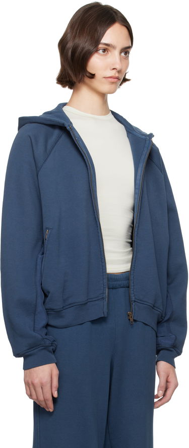 Mikina SKIMS SKIMS French Terry Relaxed Zip Up Hoodie Modrá | ZU-ZUP-7768W, 1