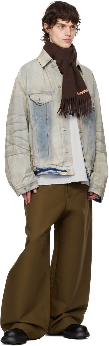 Šál Acne Studios Skinny Fringe Scarf Zelené | CA0218-, 4