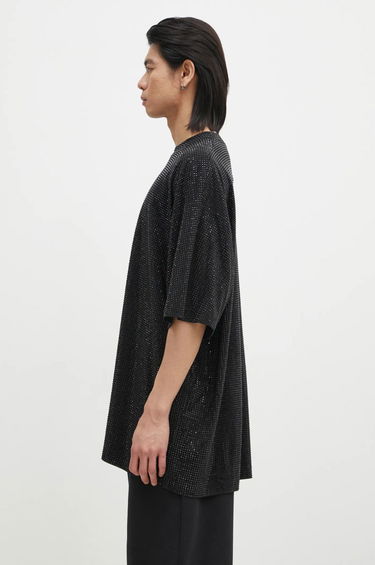Tričko VETEMENTS Iced-Out Oversized T-Shirt Čierna | UA66TR900B, 1