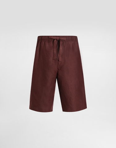 Šortky Dolce & Gabbana Dolce & Gabbana Linen Shorts Vínová | GP0T1TFU4MCM5039, 0