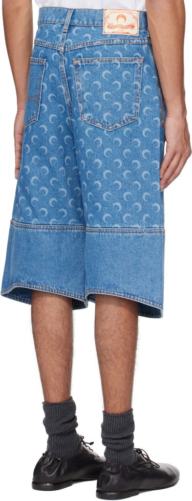 Šortky Marine Serre Marine Serre Moon Laser Denim Shorts Modrá | USH004A CDEN0002, 2