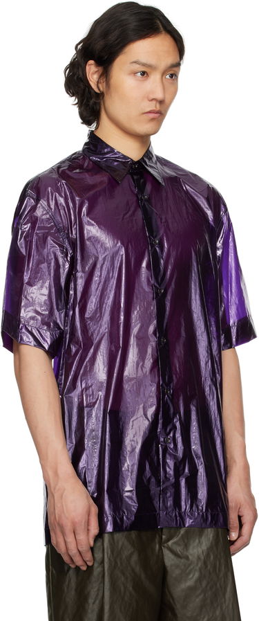 Košeľa Dries Van Noten Dries Van Noten Sheer Short Sleeve Shirt Fialová | 251-020762-1258, 1