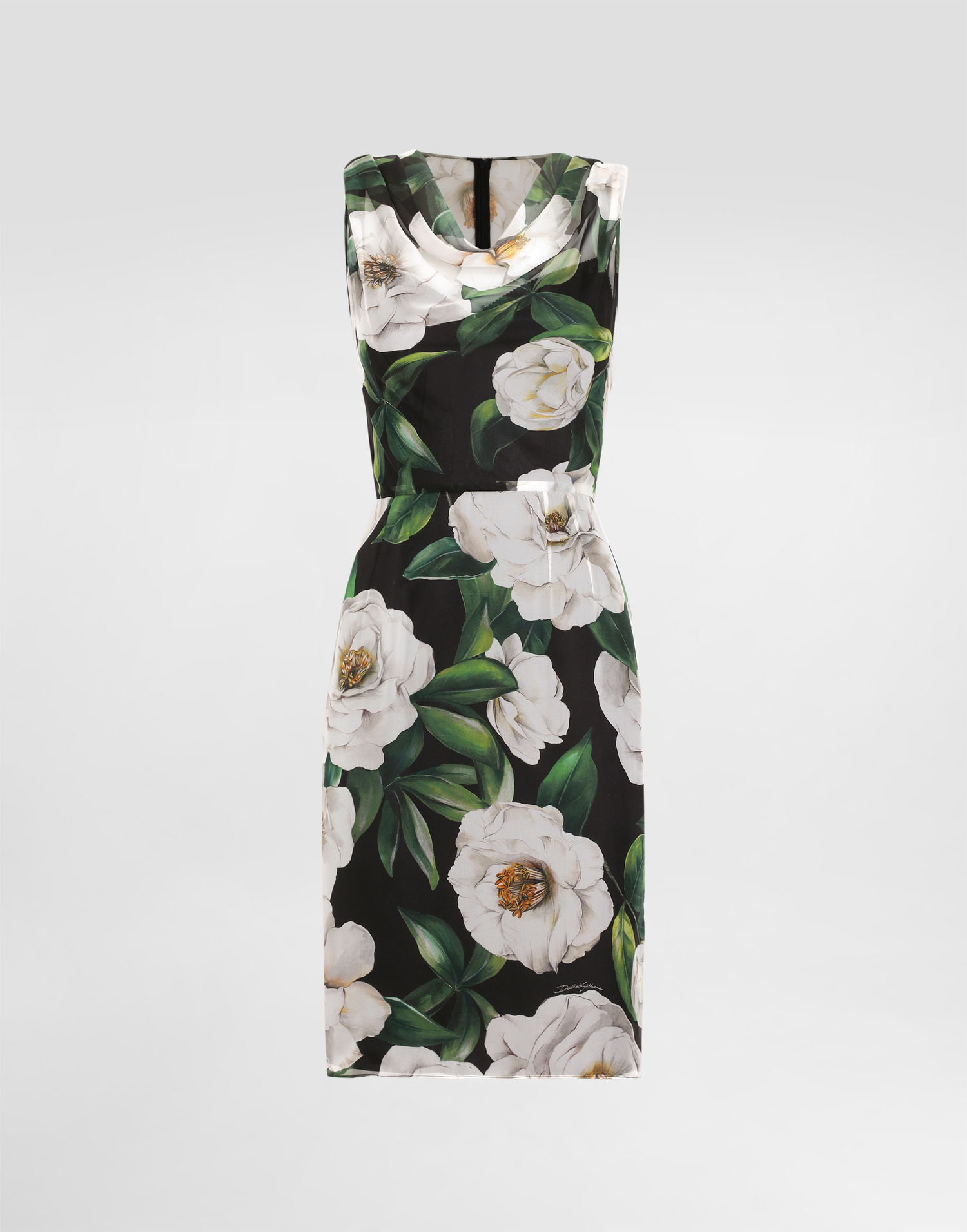 Šaty Dolce & Gabbana Dolce & Gabbana Gardenia Print Chiffon Midi Dress Rôznofarebný | F6TLBTIS1XDHN5JB, 0