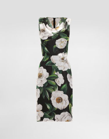 Šaty Dolce & Gabbana Dolce & Gabbana Gardenia Print Chiffon Midi Dress Rôznofarebný | F6TLBTIS1XDHN5JB, 0