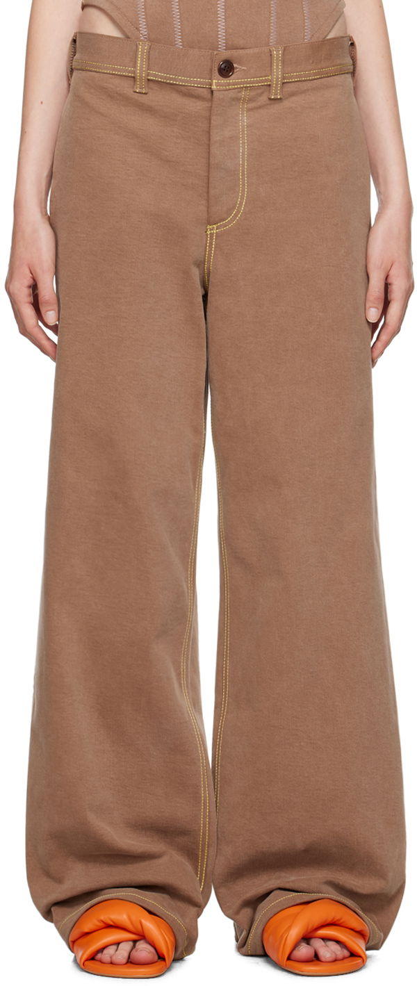Džínsy Marni Contrast Stitching Jeans Hnedá | PAJD0497S0 USCW76, 0
