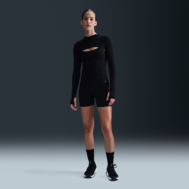 Crop Top Nike Zenvy Dri-FIT Long Sleeve Shrug Čierna | HJ1861-010, 4