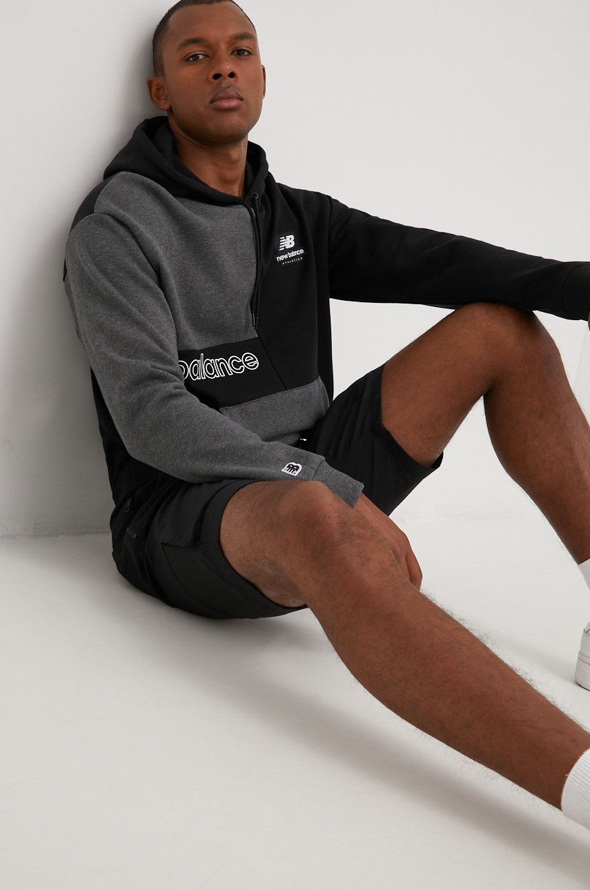 Mikina New Balance Men's Athletics Hoodie MT21551BK Šedá | MT21551BK, 0