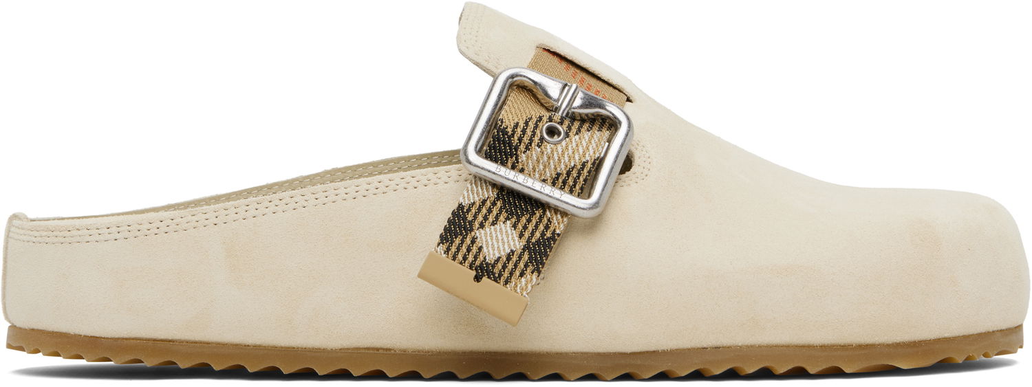 Oblečenie Burberry Burberry Urchin Suede Mules Béžová | 8113303, 0