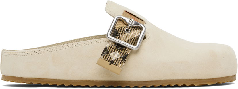 Oblečenie Burberry Burberry Urchin Suede Mules Béžová | 8113303