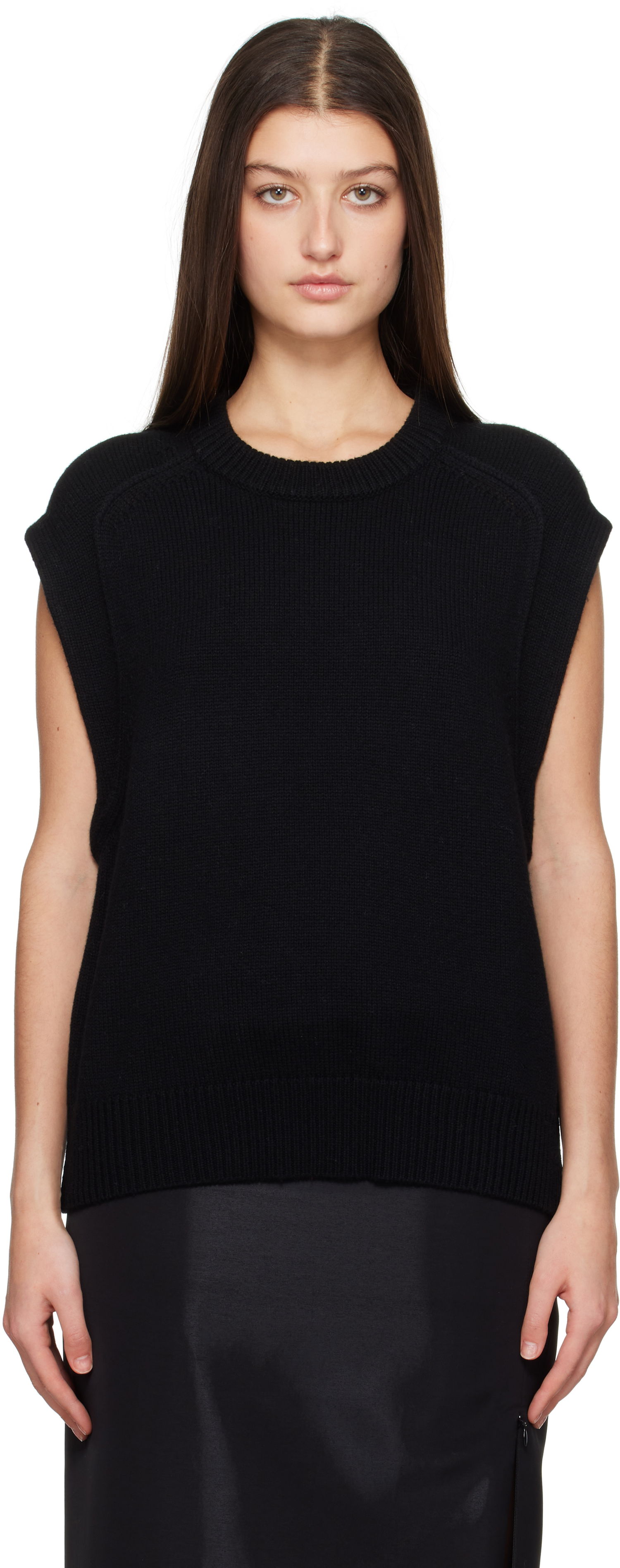 Sveter Loulou de Saison Loulou de Saison Mari Sleeveless Knit Top Čierna | MARI, 0