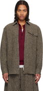 Dries Van Noten Tweed Zipped Overshirt