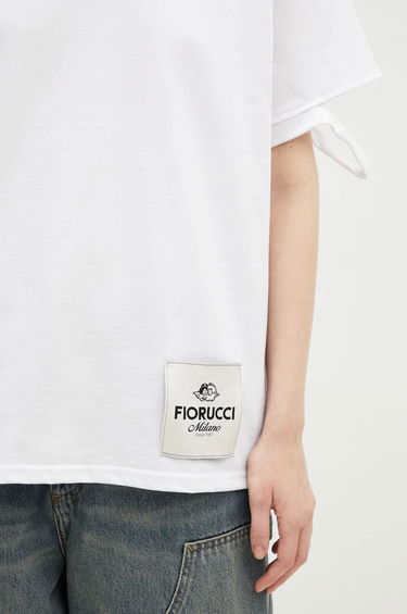 Tričko Fiorucci Distressed Tie-Sleeve Graphic T-Shirt Biela | M01FMTSH101CJ01WH06, 3