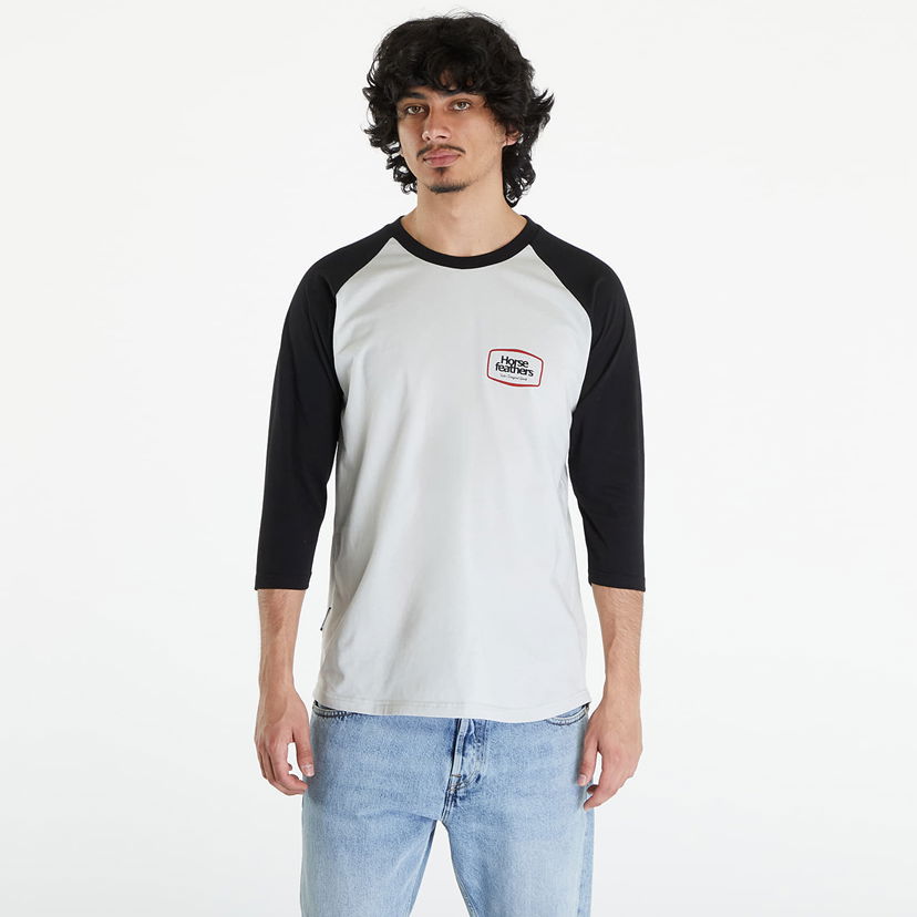 Tričko Horsefeathers Bronco Raglan T-Shirt Cement Biela | SM1336A