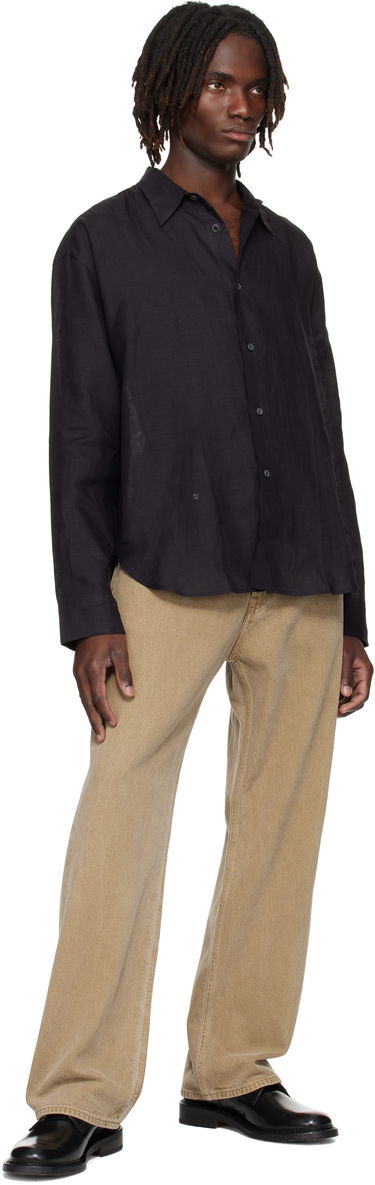 Košeľa Studio Nicholson Studio Nicholson Rafe Linen Shirt Čierna | RAFE SNM - 1402, 3
