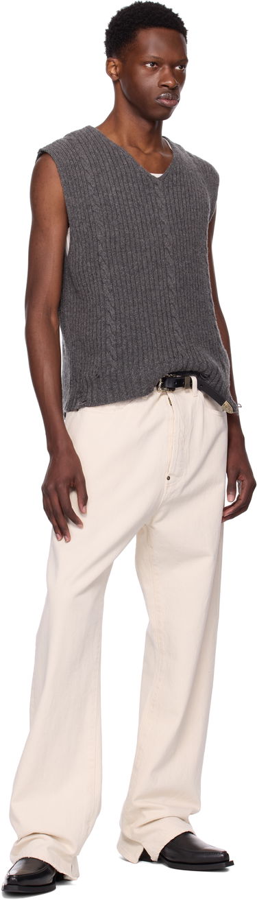 Vesta Enfants Riches Déprimés Fitted V-Neck Vest by Enfants Riches Déprimés Šedá | 080-244, 3