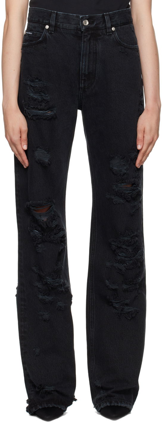 Džínsy Dolce & Gabbana Black Flared Jeans Čierna | FTCGND G8HR2, 0