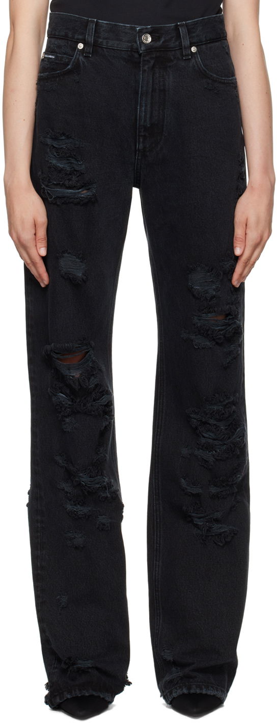 Džínsy Dolce & Gabbana Black Flared Jeans Čierna | FTCGND G8HR2